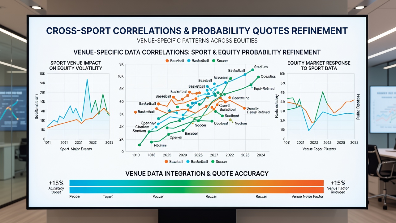 Statistical overlays of venue data from horse racing, basketball arenas and tennis courts used to refine live probability quotes