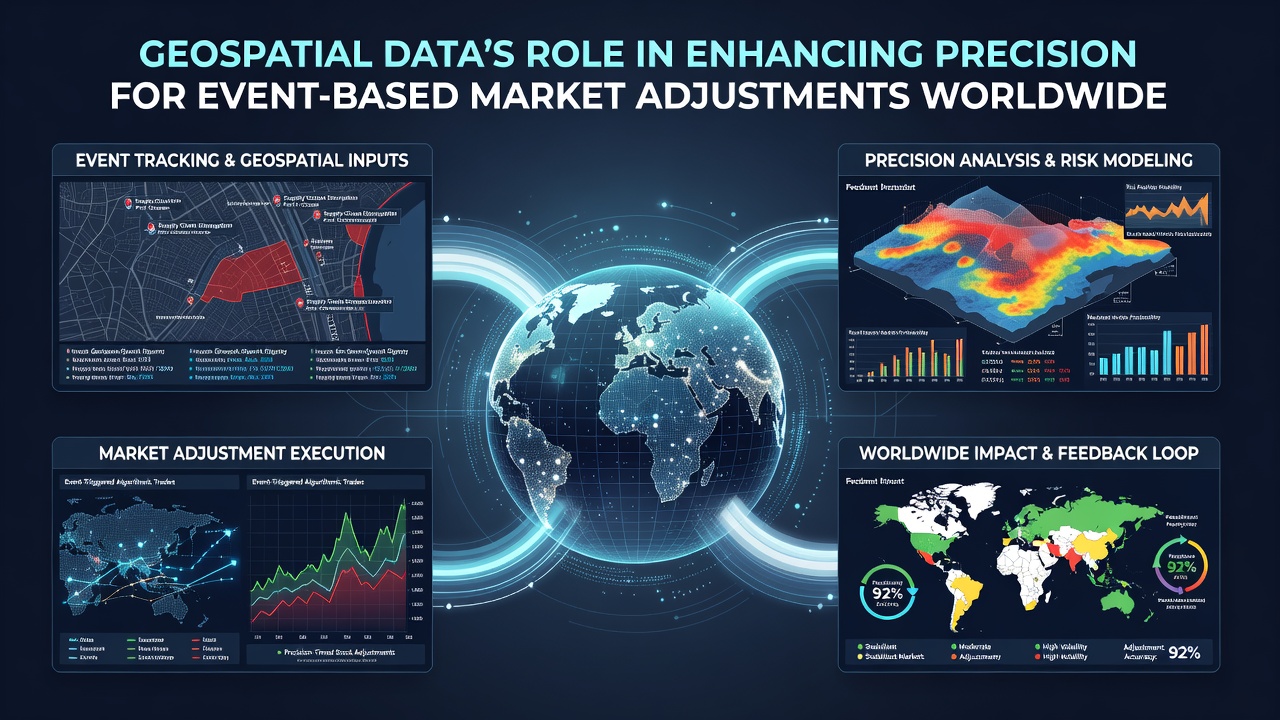 Interactive GIS dashboard displaying event location analytics and market adjustment metrics