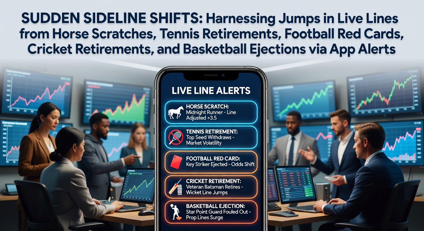 Mobile betting app displaying urgent alert for live odds jump following a horse scratch in a major race