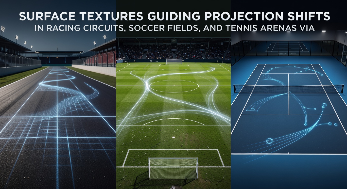 Technician using a portable surface analysis device on a soccer pitch with real-time data overlay showing texture metrics