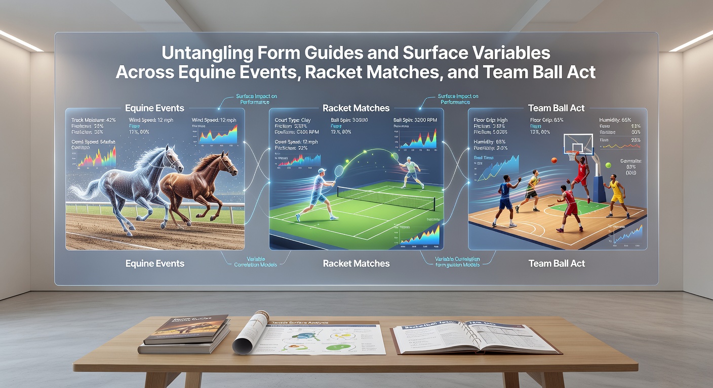 Split-screen comparison of surface-adjusted odds for tennis, horse racing, and football events