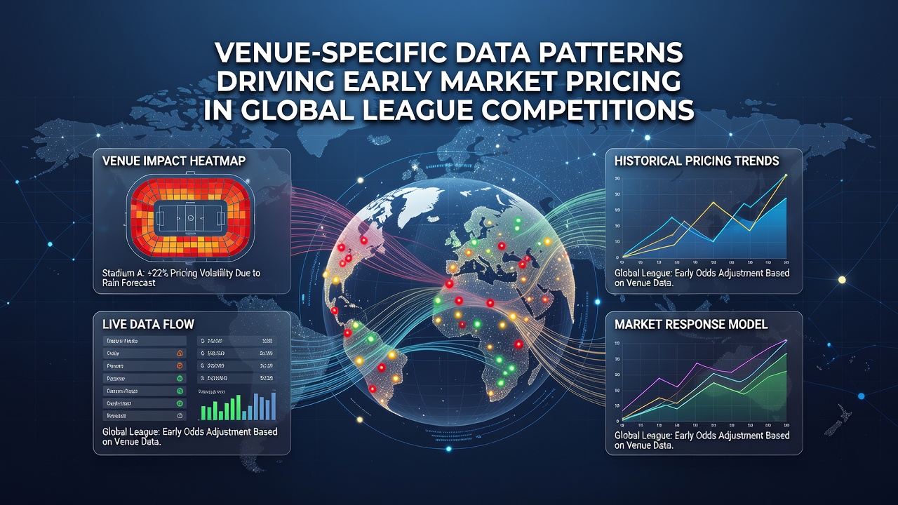 Data visualization showing venue performance metrics influencing early odds in major league competitions